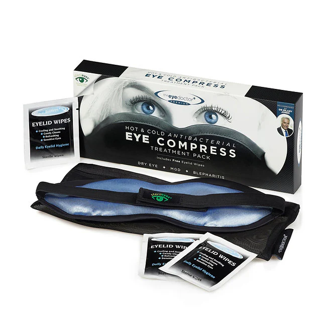 The Eye Doctor - Hot and Cold Antibacterial Eye Compress + 6 Eyelid Wipes Questions & Answers